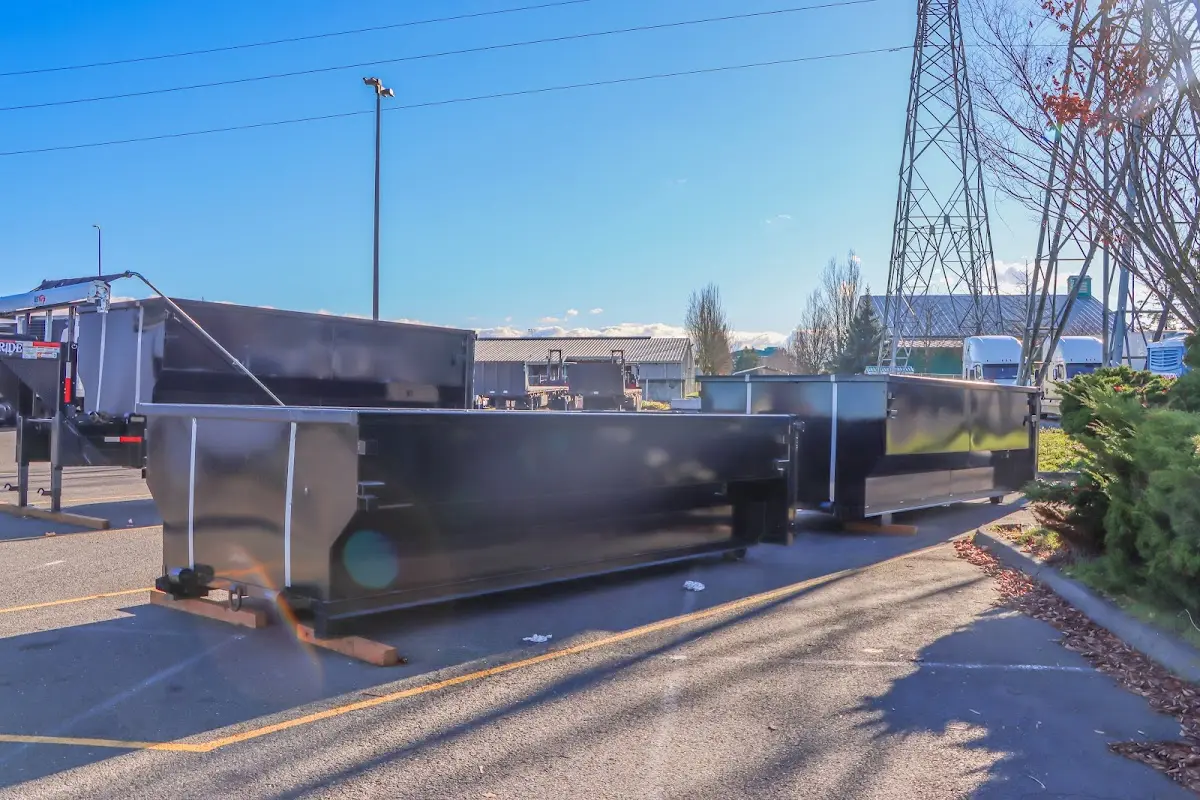 Roll-off dumpster ready for waste disposal at job site for 3 Yard Dumpster Rental in Nephi